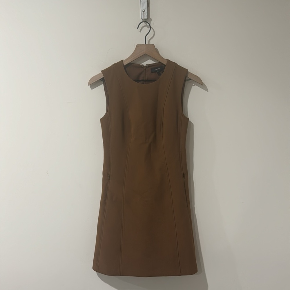 Theory Brown Mini Dress - Picture 3 of 6